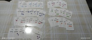 Cartas de acorde guitarra nuevas en caja