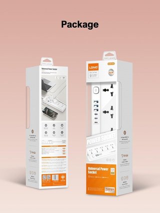 MANTO CP1 Regleta 5 enchufes univ. 3 USB-A 3 USB-C