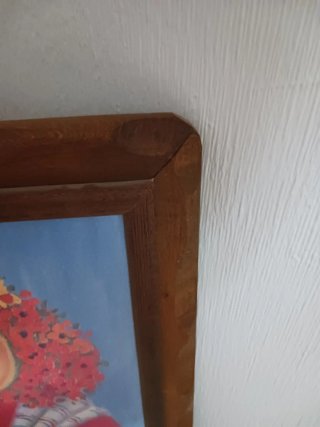 Cuadro mexicano auténtico de flores y Mejicanos.