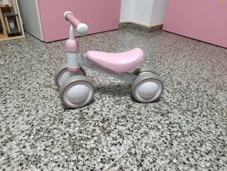 Bicicleta sin pedales bebe Rosa