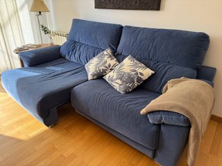 Sofá cama extensible azul