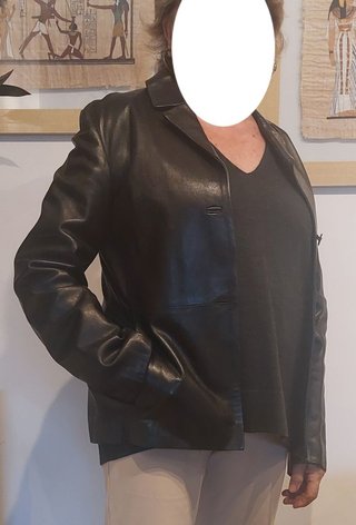 Americana blazer de cuero mujer talla 42 nuevecita