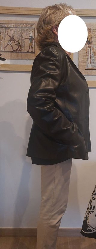 Americana blazer de cuero mujer talla 42 nuevecita