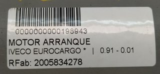 MOTOR ARRANQUE IVECO EUROCARGO *
