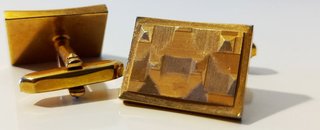 Gemelos vintage de 1950, 3 juegos b. oro y plata