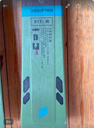 Esquís K2 Disruption 160 cm
