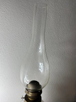 Lampada a olio vetro bianco opalino