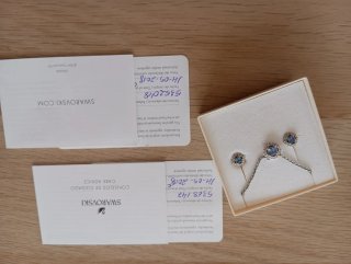 Conjunto Swarovski Collar y Pendientes Azul