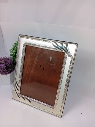 Cornice Portafoto Vintage in Argento Bilaminato