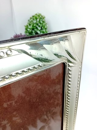 Cornice Portafoto Vintage in Argento Bilaminato