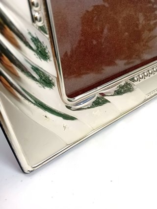 Cornice Portafoto Vintage in Argento Bilaminato