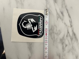 Adesivo Abarth Scorpione Stemma Anteriore Nero