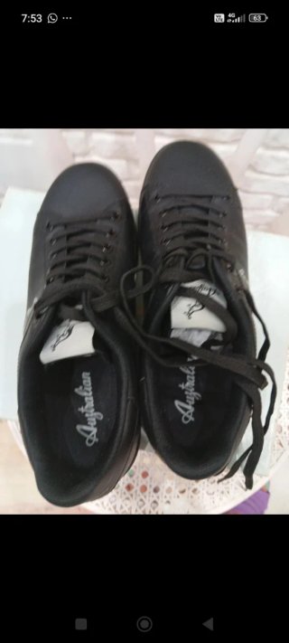 Sneakers Australian Donna Pelle Nera NUOVE