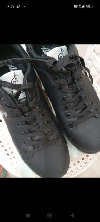 Sneakers Australian Donna Pelle Nera NUOVE