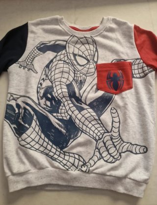 Felpa Spiderman Prenatal Grigia con Taschino