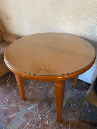 Mesa camilla redonda extensible 90cm