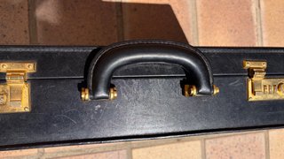 Maletín ejecutivo Loewe piel negra vintage