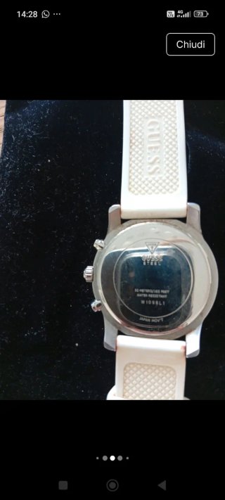 Orologio Guess Confetti Donna Argento Bianco