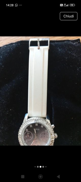 Orologio Guess Confetti Donna Argento Bianco