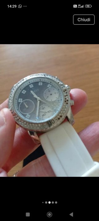 Orologio Guess Confetti Donna Argento Bianco