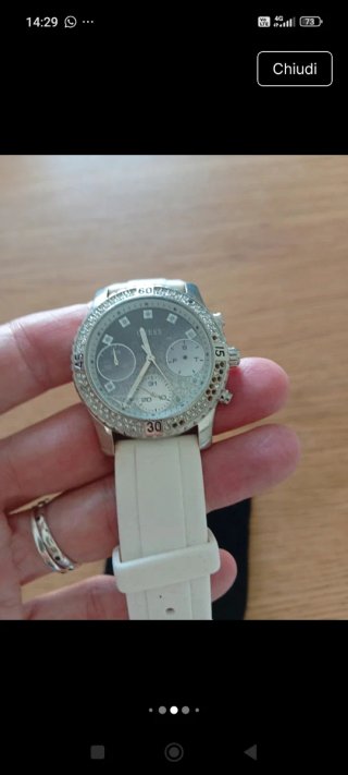 Orologio Guess Confetti Donna Argento Bianco