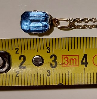 Colgante vintage de oro y aguamarina S.M. de 1950