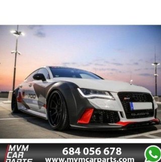 Paragolpes delantero + Añadido Carbono para Audi A