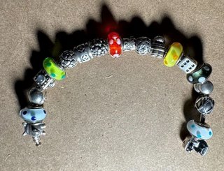 Pulsera Pandora Plata 17 Charms Multicolor