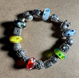 Pulsera Pandora Plata 17 Charms Multicolor