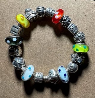 Pulsera Pandora Plata 17 Charms Multicolor