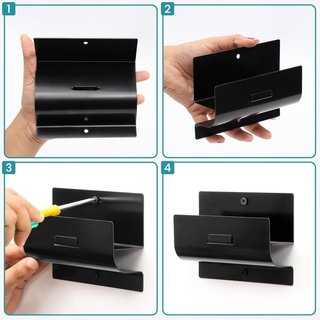 Belle Vous Gancho Pared para Escalera - Resistente Colgador Pared para Garaje o Taller