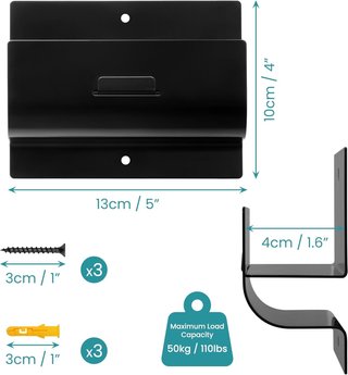 Belle Vous Gancho Pared para Escalera - Resistente Colgador Pared para Garaje o Taller