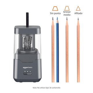 Amazon Basics Sacapuntas eléctrico portátil, hoja en espiral