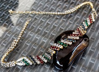 Collar vintage Swarovski de 1950 chapado oro antig