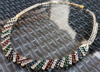 Collar vintage Swarovski de 1950 chapado oro antig