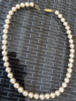 Collar antiguo 1960 de perlas y oro de Majorica