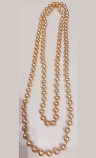 Collar vintage de 1970 perlas Majorica 8mm y 120cm