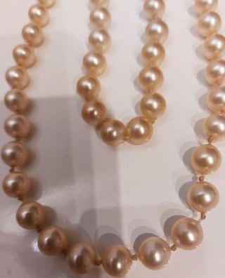 Collar vintage de 1970 perlas Majorica 8mm y 120cm
