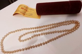 Collar vintage de 1970 perlas Majorica 8mm y 120cm