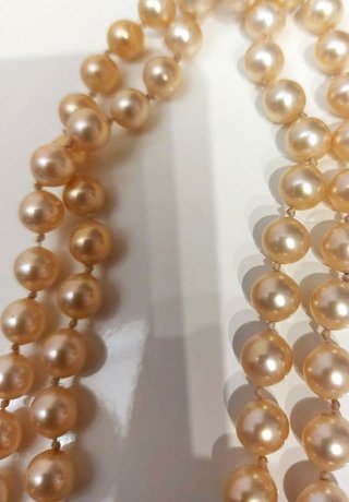 Collar vintage de 1970 perlas Majorica 8mm y 120cm