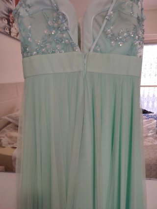 Vestido verde agua usado una vez