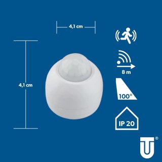 Enchufe inalámbrico para detector de movimiento, color blanco