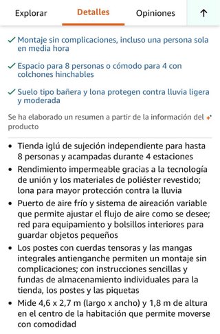 Tienda Iglú 8 Personas
