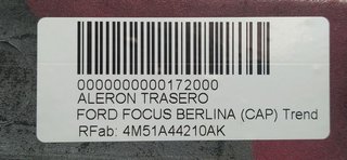 ALERON TRASERO FORD FOCUS BERLINA (CAP) Trend