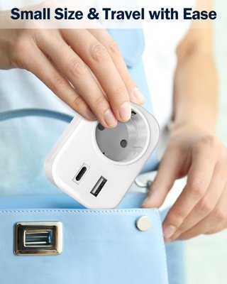 Adaptador Enchufe USA a Europa