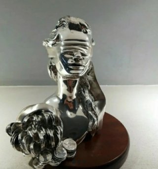 Busto Dea Bendata in argento