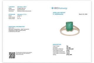 Anillo Oro Esmeralda 14k