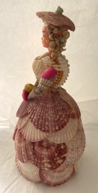 Bambola Conchiglie Vintage Souvenir Lavagna