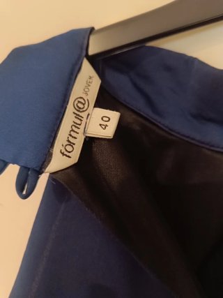 Vestido para evento azul y negro