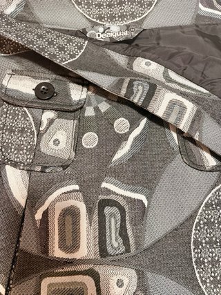 Falda Desigual Estampada Gris Multicolor
